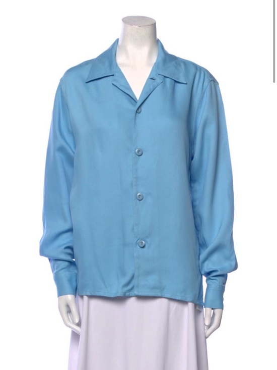 Sandro Tops - Sandro Sky Blue Casual Button-Down Shirt